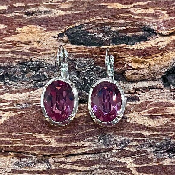 Handcrafted earrings with Swarovski crystal - Picture 3 of 6